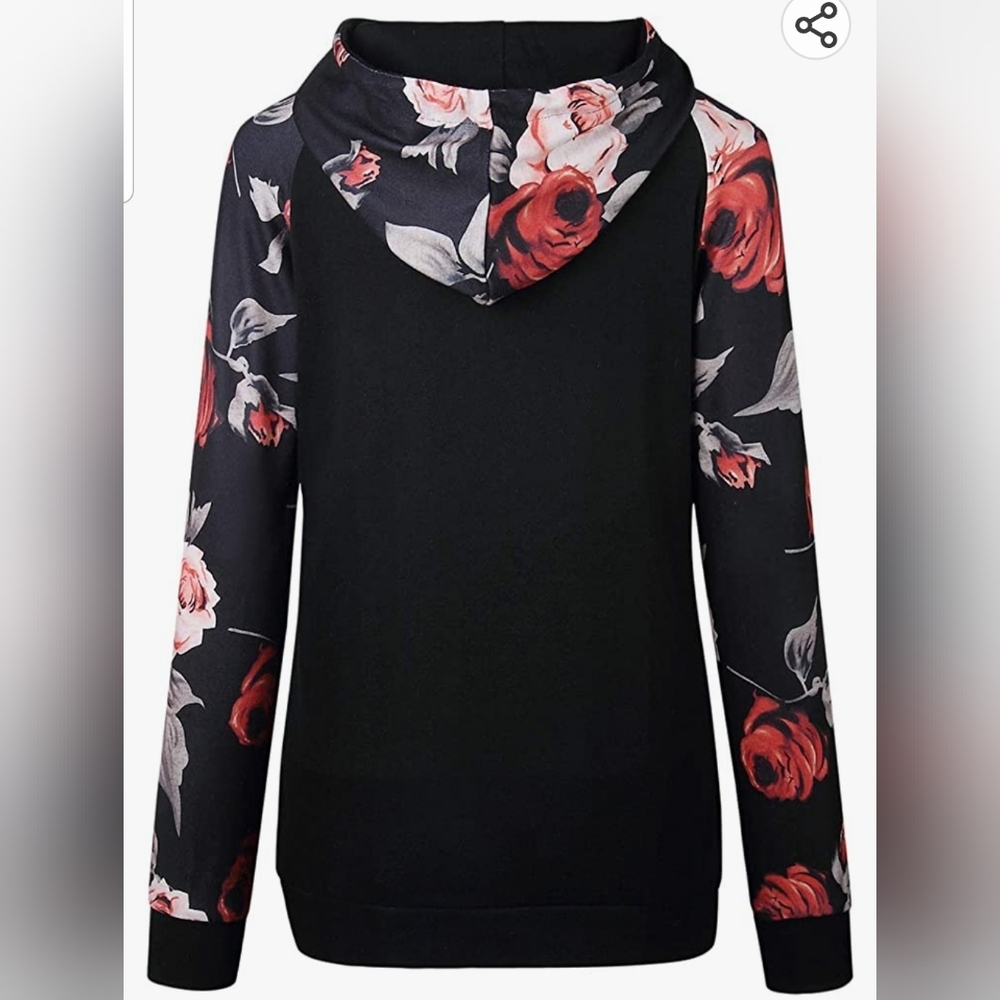 Floral Sleeved Hoodie - Picture 2 of 8